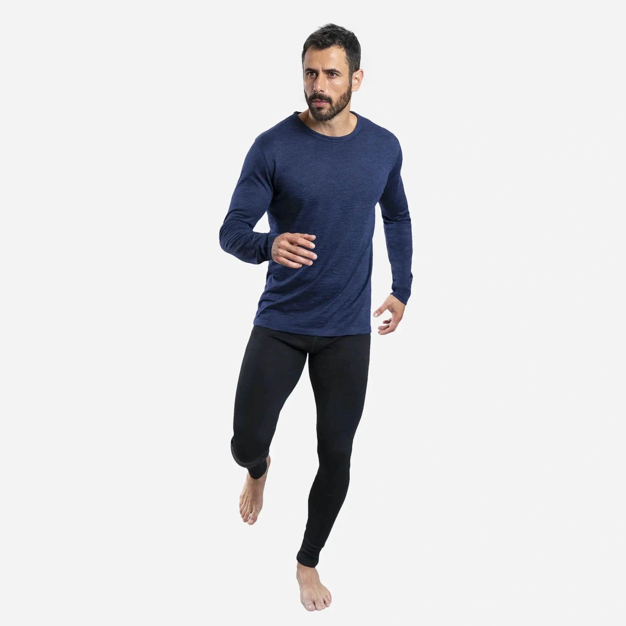Cozy Alpacas on Your Legs: Men's Midweight Wool Leggings 420 Comfort All Day