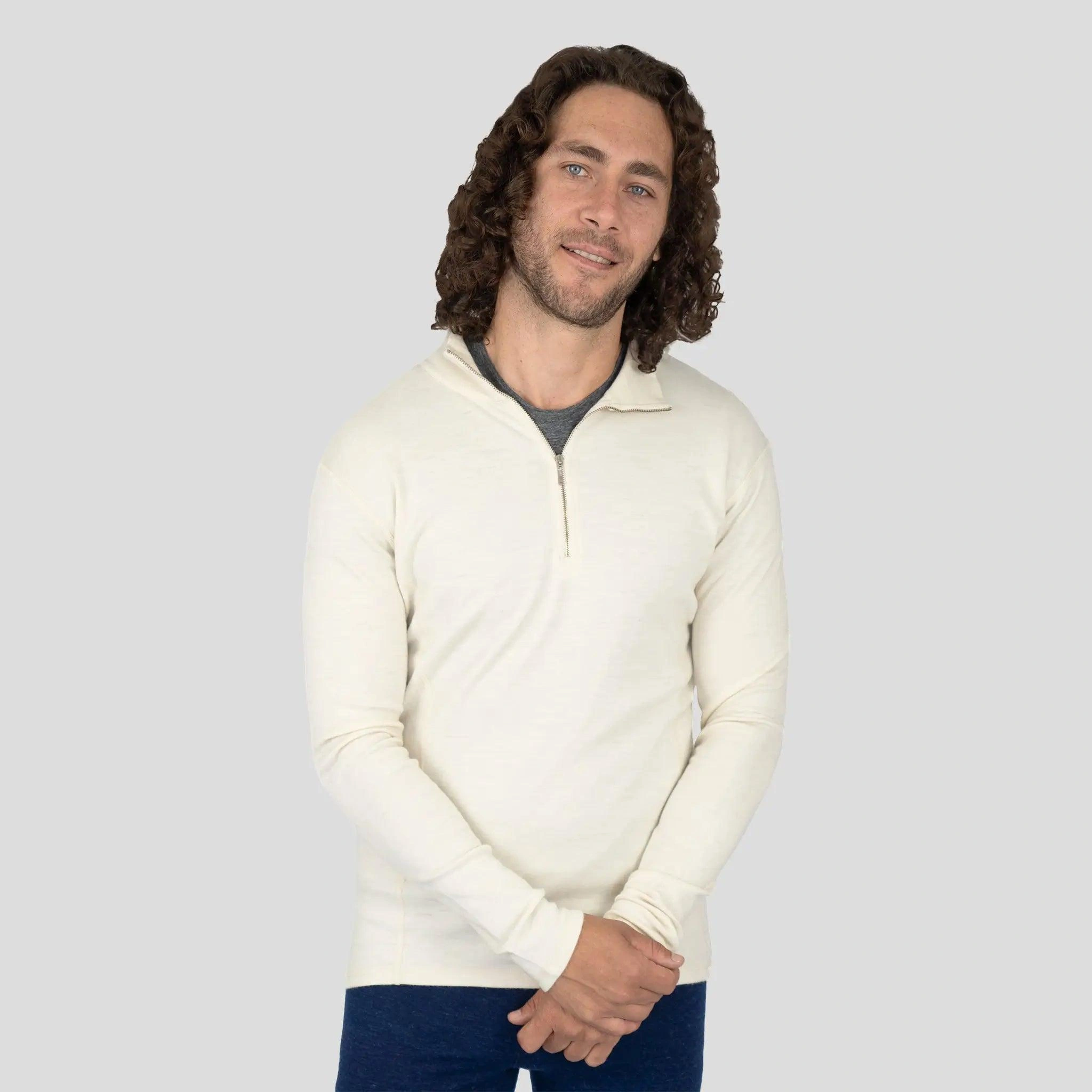 Cozy Alpaca Base Layer: Lightweight Half-Zip - Stay Warm, Feel Amazing!